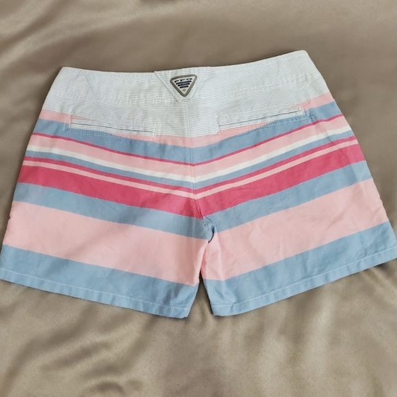 Columbia PFG Striped Shorts Size 4 - Picture 2 of 5